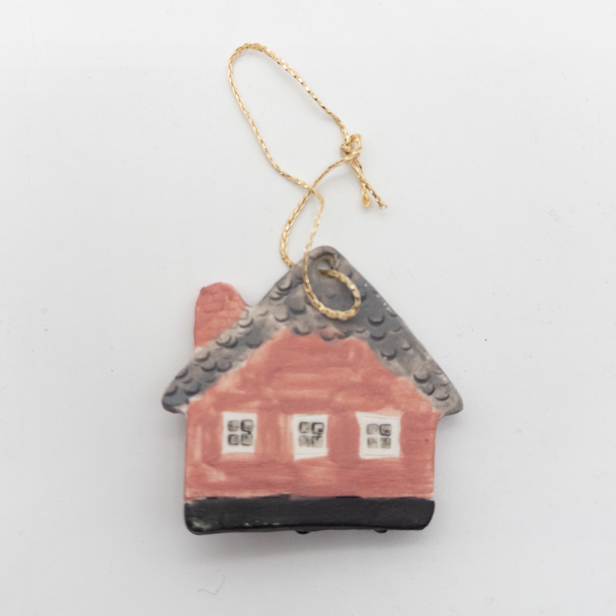 Lille Keramikhus - til ophæng fx på juletræet