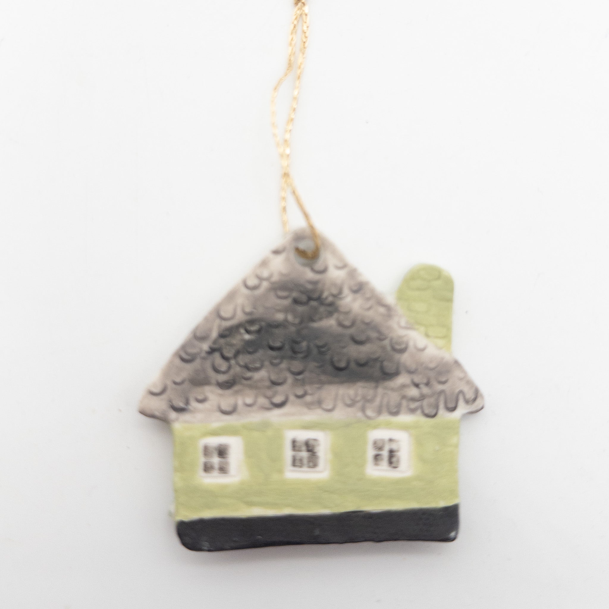 Lille Keramikhus - til ophæng fx på juletræet
