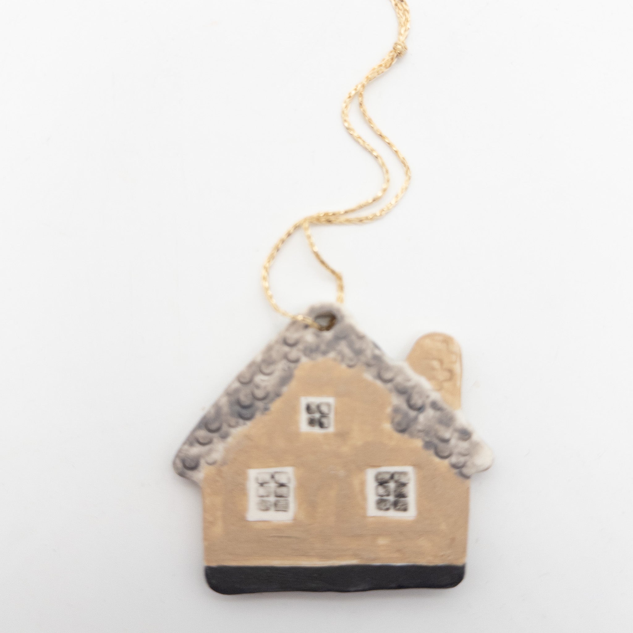 Lille Keramikhus - til ophæng fx på juletræet
