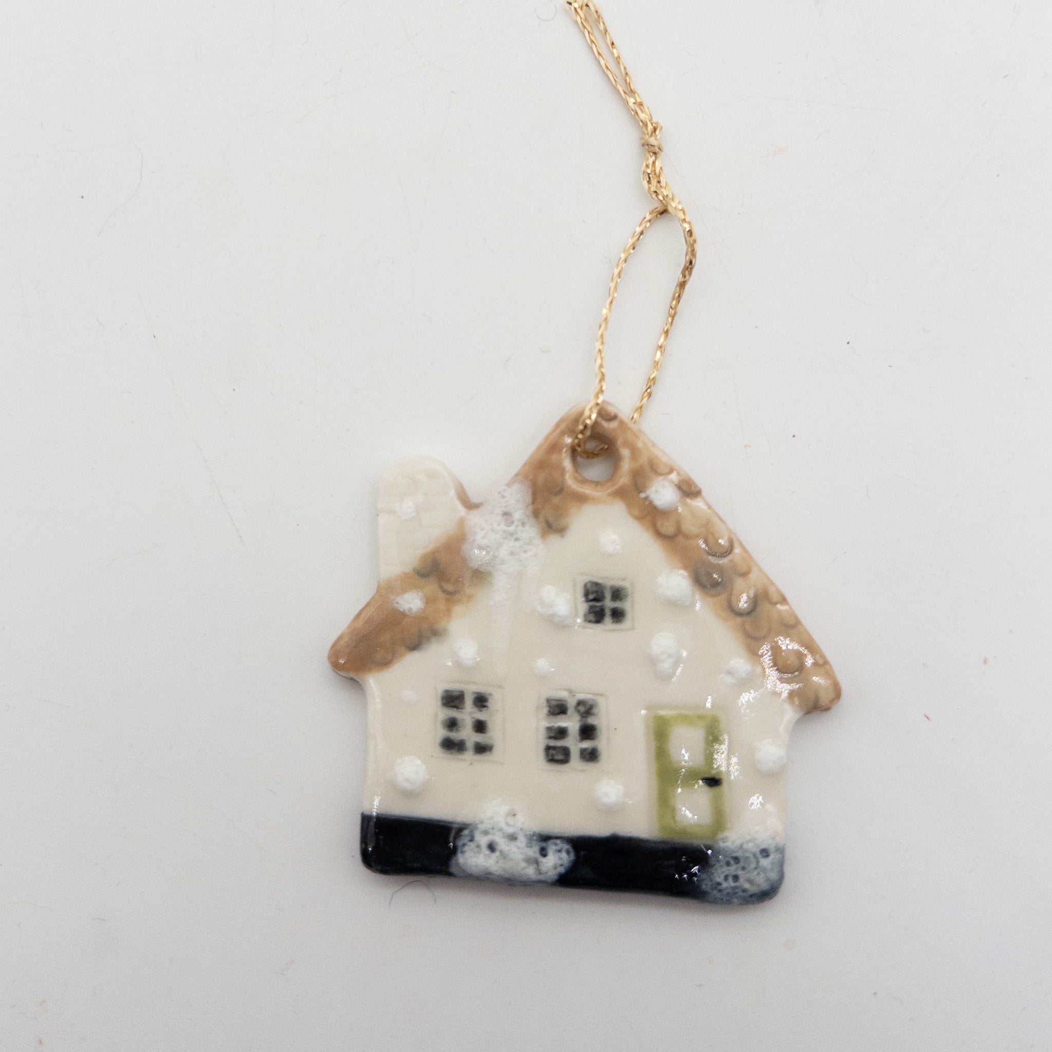 Lille Keramikhus - til ophæng fx på juletræet