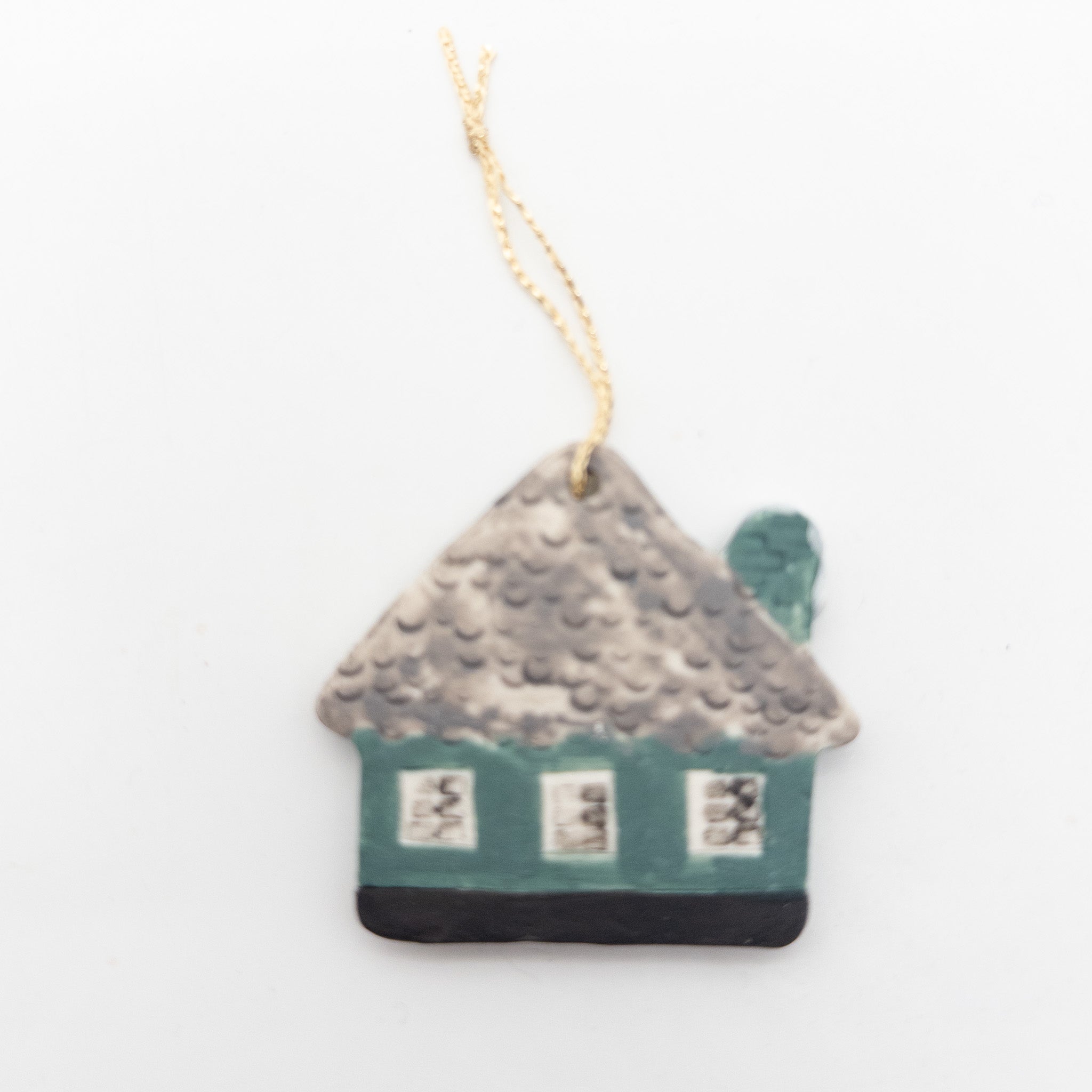 Lille Keramikhus - til ophæng fx på juletræet