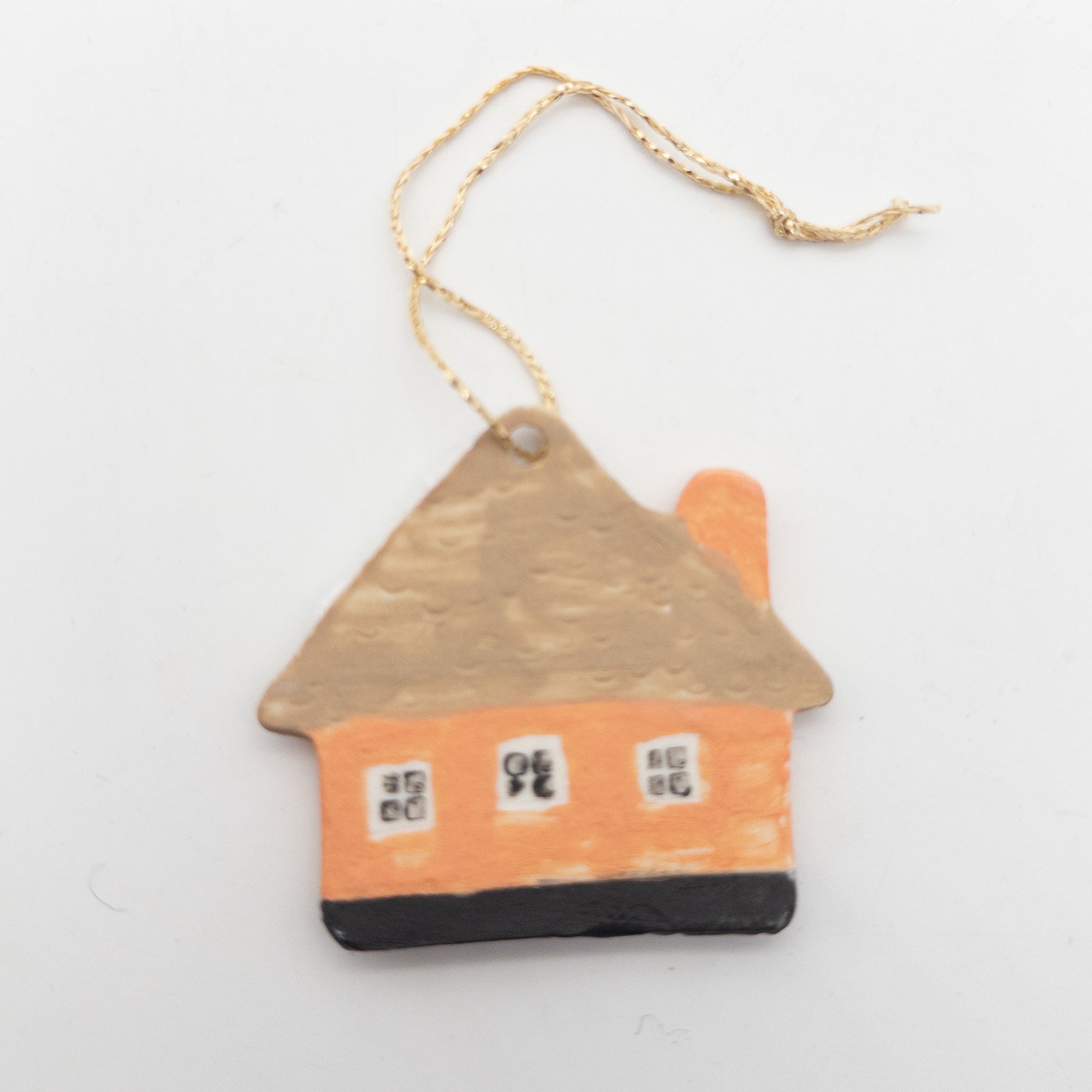 Lille Keramikhus - til ophæng fx på juletræet