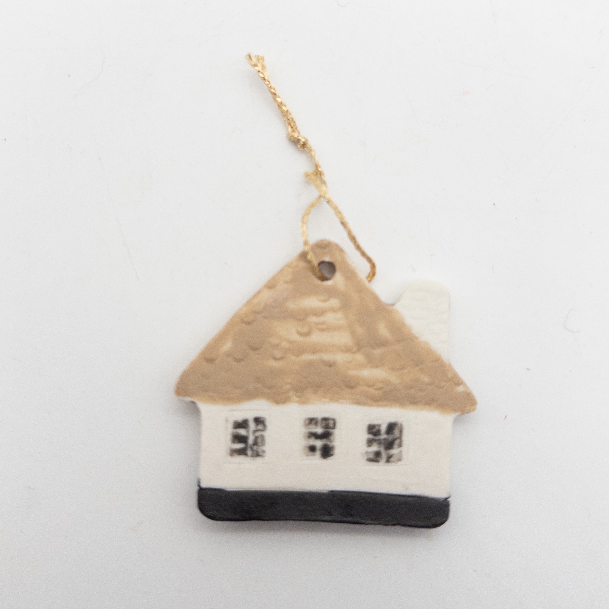 Lille Keramikhus - til ophæng fx på juletræet
