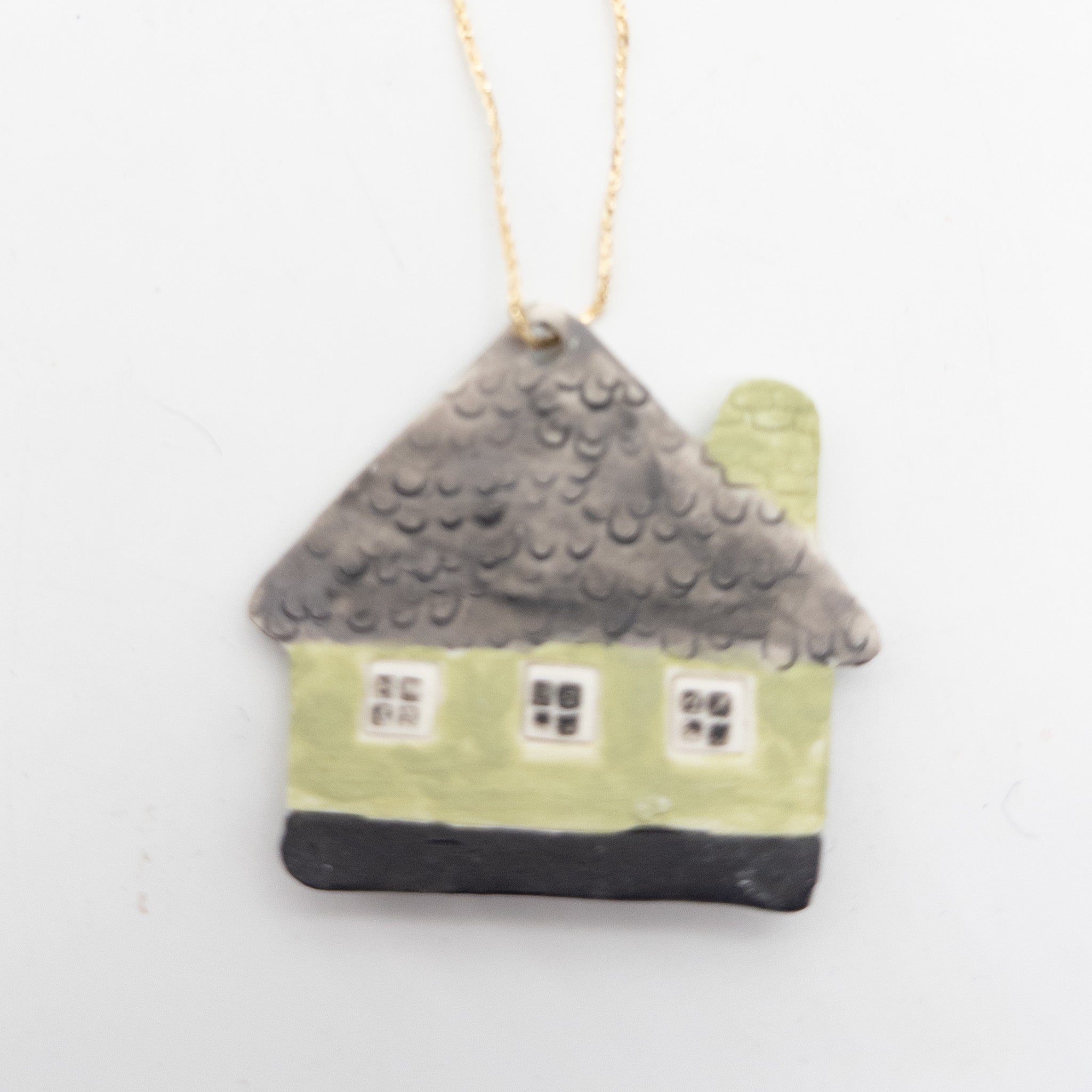 Lille Keramikhus - til ophæng fx på juletræet