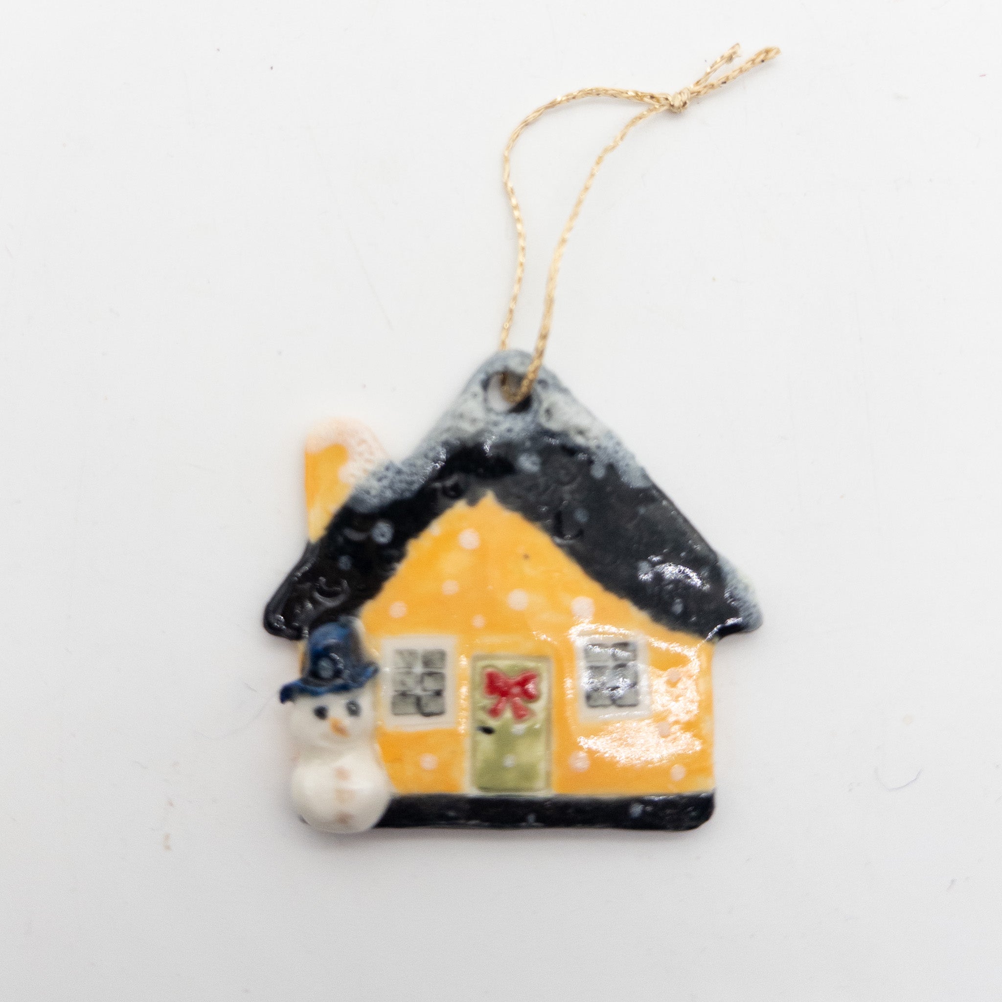 Lille Keramikhus - til ophæng fx på juletræet