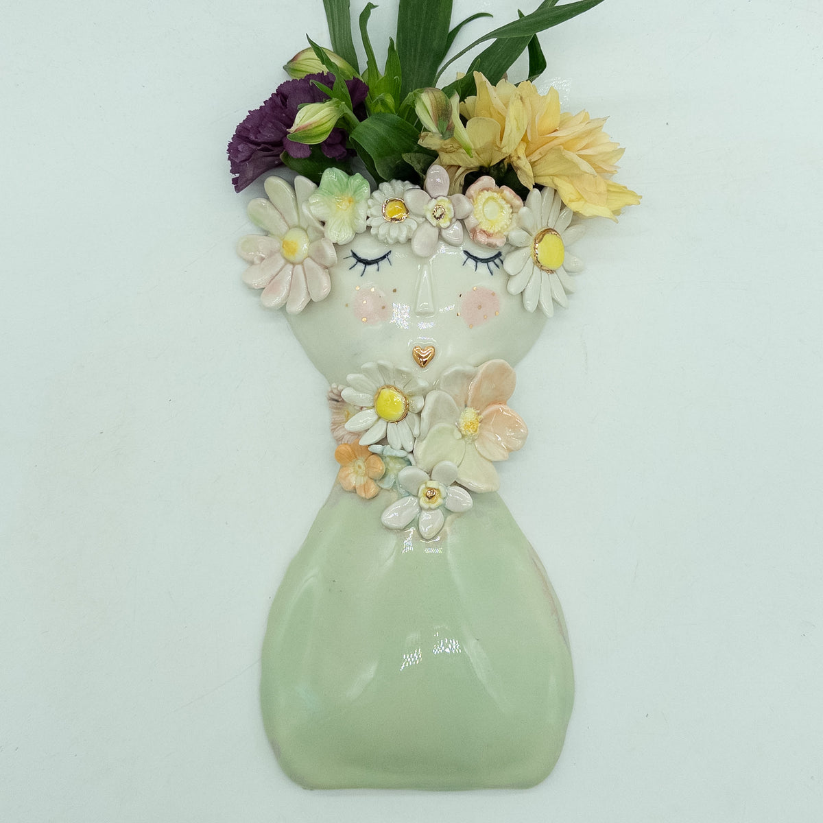 Gaia - Blomsterdame vægvase 2. sort