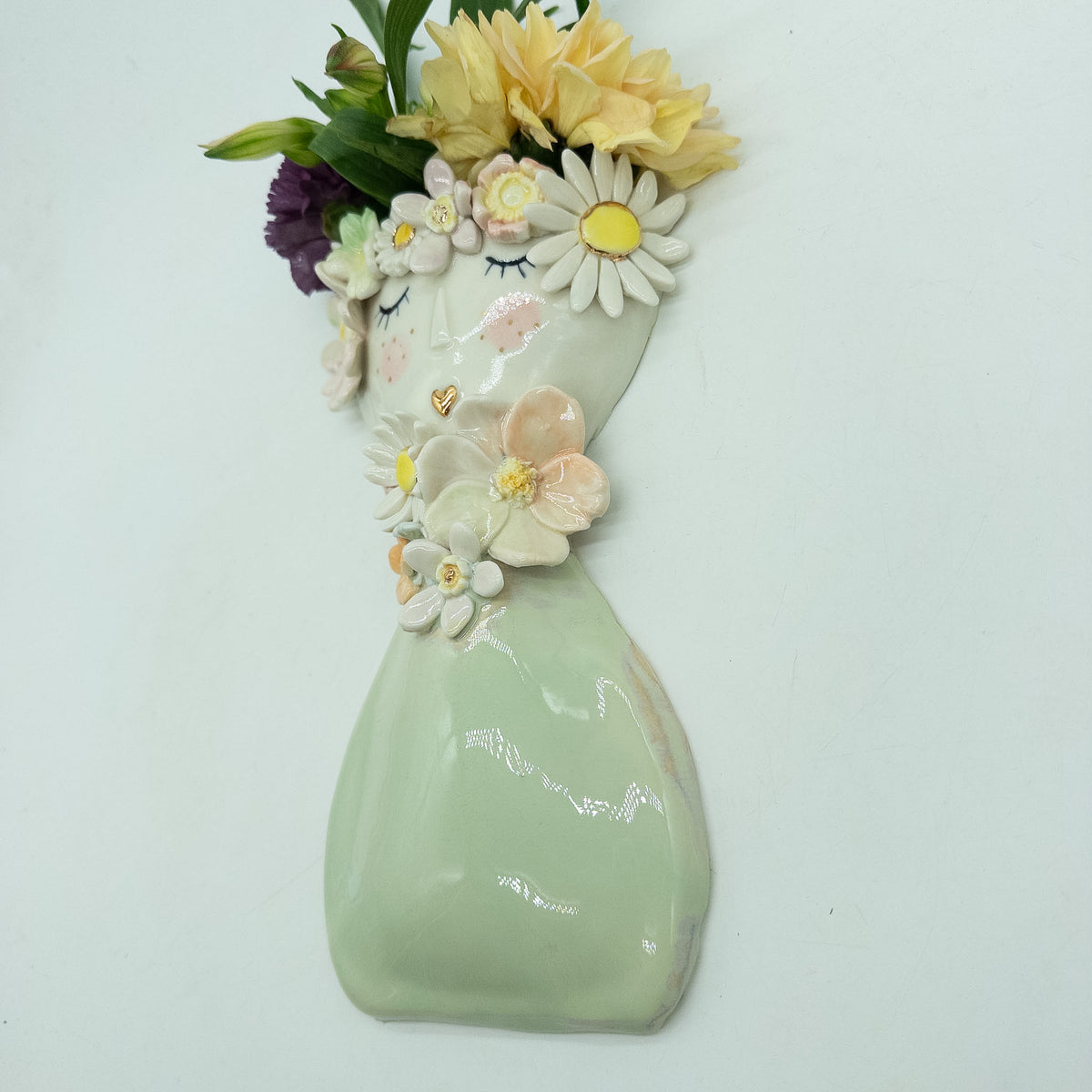 Gaia - Blomsterdame vægvase 2. sort